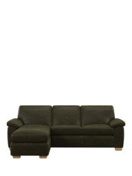 John Lewis Camden LHF Chaise Leather Sofa Bed, Light Leg - thumbnail 5