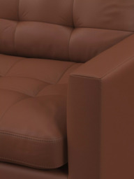 John Lewis Draper II LHF Chaise Leather Sofa, Dark Leg - thumbnail 6
