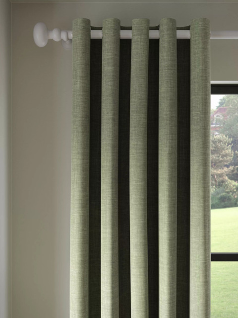 John Lewis Textured Weave Pair Blackout Lined Eyelet Curtains - image 1