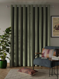 John Lewis Textured Weave Pair Blackout Lined Eyelet Curtains - thumbnail 5