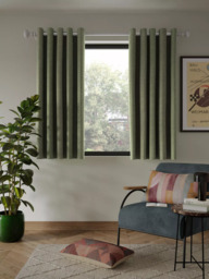 John Lewis Textured Weave Pair Blackout Lined Eyelet Curtains - thumbnail 6