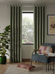 John Lewis Textured Weave Pair Blackout Lined Eyelet Curtains - thumbnail 3