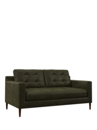 John Lewis Draper II Medium 2 Seater Leather Sofa, Dark Leg - thumbnail 1
