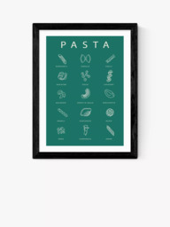 EAST END PRINTS Violet Studio 'Pasta Guide' Wood Framed Print