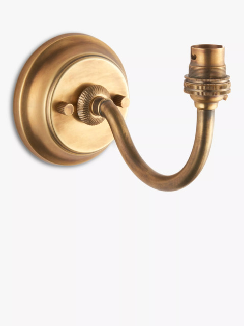 John Lewis Pompion Swan Neck Wall Light Fitting, Aged Brass - image 1