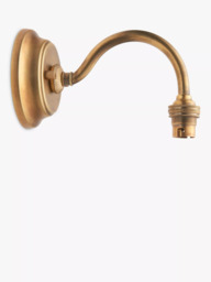 John Lewis Pompion Swan Neck Wall Light Fitting, Aged Brass - thumbnail 3