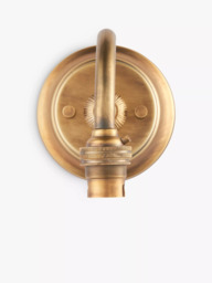 John Lewis Pompion Swan Neck Wall Light Fitting, Aged Brass - thumbnail 5