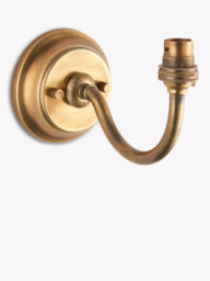 John Lewis Pompion Swan Neck Wall Light Fitting, Aged Brass - thumbnail 1