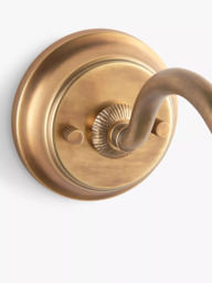 John Lewis Pompion Swan Neck Wall Light Fitting, Aged Brass - thumbnail 6