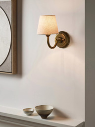 John Lewis Pompion Swan Neck Wall Light Fitting, Aged Brass - thumbnail 2