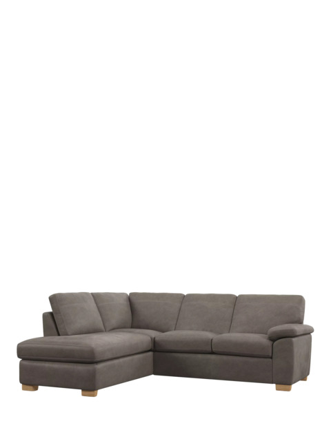 John Lewis Camden LHF Chaise Corner Leather Sofa, Light Leg - image 1