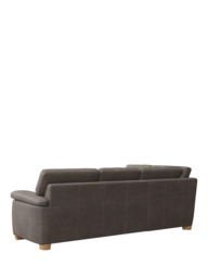 John Lewis Camden LHF Chaise Corner Leather Sofa, Light Leg - thumbnail 4