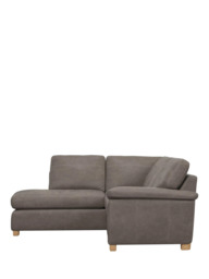 John Lewis Camden LHF Chaise Corner Leather Sofa, Light Leg - thumbnail 3