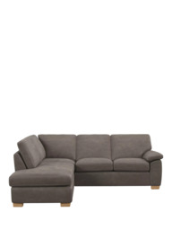 John Lewis Camden LHF Chaise Corner Leather Sofa, Light Leg - thumbnail 5