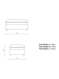 John Lewis x Sophie Conran Cocobella Footstool, Coastal Stripe - thumbnail 2