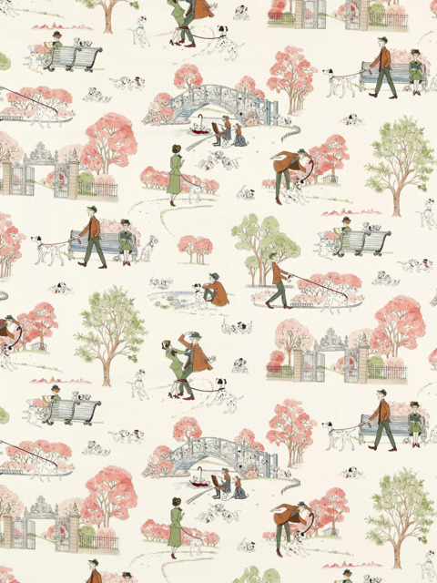 Disney Home x Sanderson 101 Dalmatians Made to Measure Curtains or Roman Blind, Candy Floss - image 1