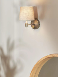 John Lewis Ansel Wall Light, Brass/Pewter - thumbnail 2