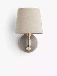 John Lewis Ansel Wall Light, Brass/Pewter - thumbnail 4
