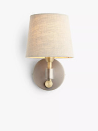 John Lewis Ansel Wall Light, Brass/Pewter - thumbnail 3