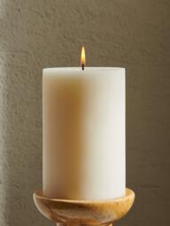 Neptune Blyton Unscented Wax Pillar Candle, 1kg, Calico - thumbnail 2