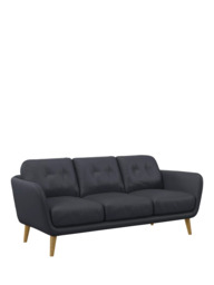 John Lewis Arlo 3 Seater Leather Sofa, Light Leg - thumbnail 1