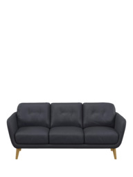 John Lewis Arlo 3 Seater Leather Sofa, Light Leg - thumbnail 5