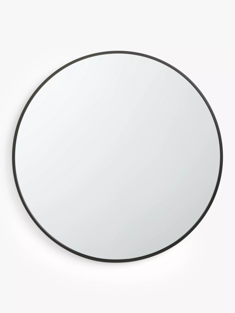 John Lewis Thin Metal Frame Round Wall Mirror, 65cm - image 1