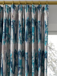 Harlequin Takara Made to Measure Curtains or Roman Blind, Teal/Ink - thumbnail 2