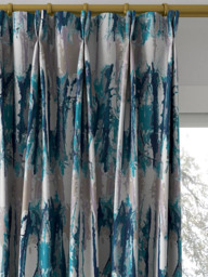 Harlequin Takara Made to Measure Curtains or Roman Blind, Teal/Ink - thumbnail 4