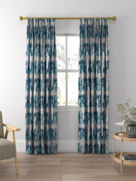 Harlequin Takara Made to Measure Curtains or Roman Blind, Teal/Ink - thumbnail 5
