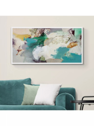 John Lewis Natasha Barnes 'Evergreen' Abstract Framed Print, 63.5 x 123.5cm, Green/Multi - thumbnail 2