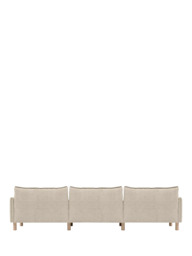 Cozmo Cozy 5 Seater Sofa, Ecru Boucle Natural Piping - thumbnail 5