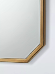 John Lewis Marlborough Metal Wall Mirror, 81 x 61cm, Antique Brass - thumbnail 2