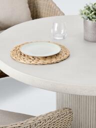 John Lewis Concrete Effect Pillar Round Garden Dining Table, 110cm - thumbnail 2