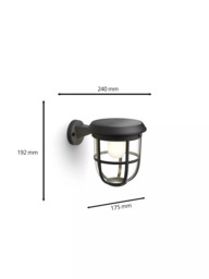 Philips Radii UltraEfficient Solar Powered Motion Sensor LED Outdoor Wall Light - thumbnail 3