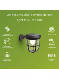 Philips Radii UltraEfficient Solar Powered Motion Sensor LED Outdoor Wall Light - thumbnail 2