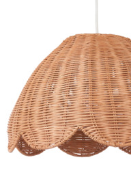 John Lewis Tisse Scallop Rattan Pendant Ceiling Shade, Natural - thumbnail 4