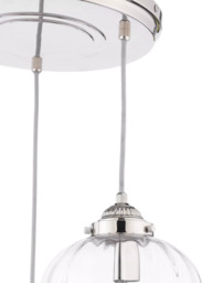 Laura Ashley Whitham 3 Light Cluster Pendant Ceiling Light, Polished Nickel - thumbnail 5