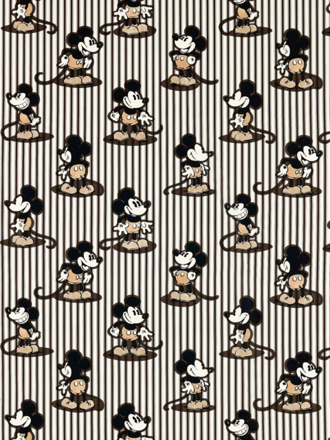 Disney Home x Sanderson Mickey Stripe Made to Measure Curtains or Roman Blind, Humbug - image 1