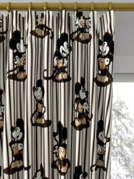 Disney Home x Sanderson Mickey Stripe Made to Measure Curtains or Roman Blind, Humbug - thumbnail 2