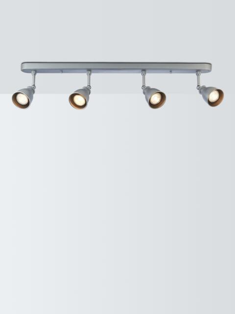John Lewis Baldwin 4 Spotlight Ceiling Bar, Silver - image 1