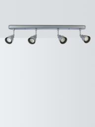 John Lewis Baldwin 4 Spotlight Ceiling Bar, Silver - thumbnail 2
