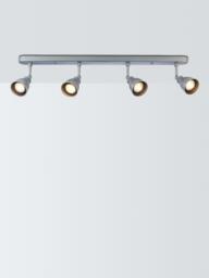 John Lewis Baldwin 4 Spotlight Ceiling Bar, Silver - thumbnail 1