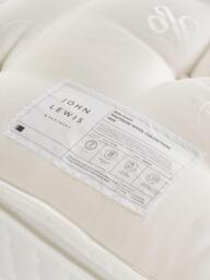 John Lewis Waitrose Wool 1800 Pillowtop Zip Link Pocket Spring Mattress, Medium Tension, Super King Size - thumbnail 2