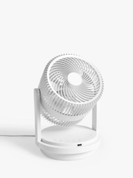 John Lewis Circulator Desk Fan, White