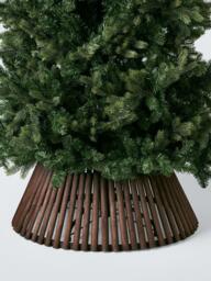John Lewis Slatted Wood Christmas Tree Skirt, Brown