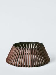 John Lewis Slatted Wood Christmas Tree Skirt, Brown - thumbnail 3