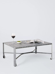 John Lewis Ribbon Rectangular Metal Garden Coffee Table, 90cm, Grey - thumbnail 4