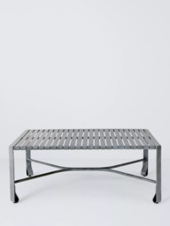 John Lewis Ribbon Rectangular Metal Garden Coffee Table, 90cm, Grey - thumbnail 2