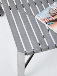 John Lewis Ribbon Rectangular Metal Garden Coffee Table, 90cm, Grey - thumbnail 3